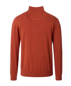 Trui met rits brique