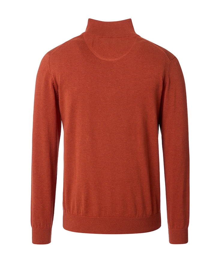 Trui met rits brique