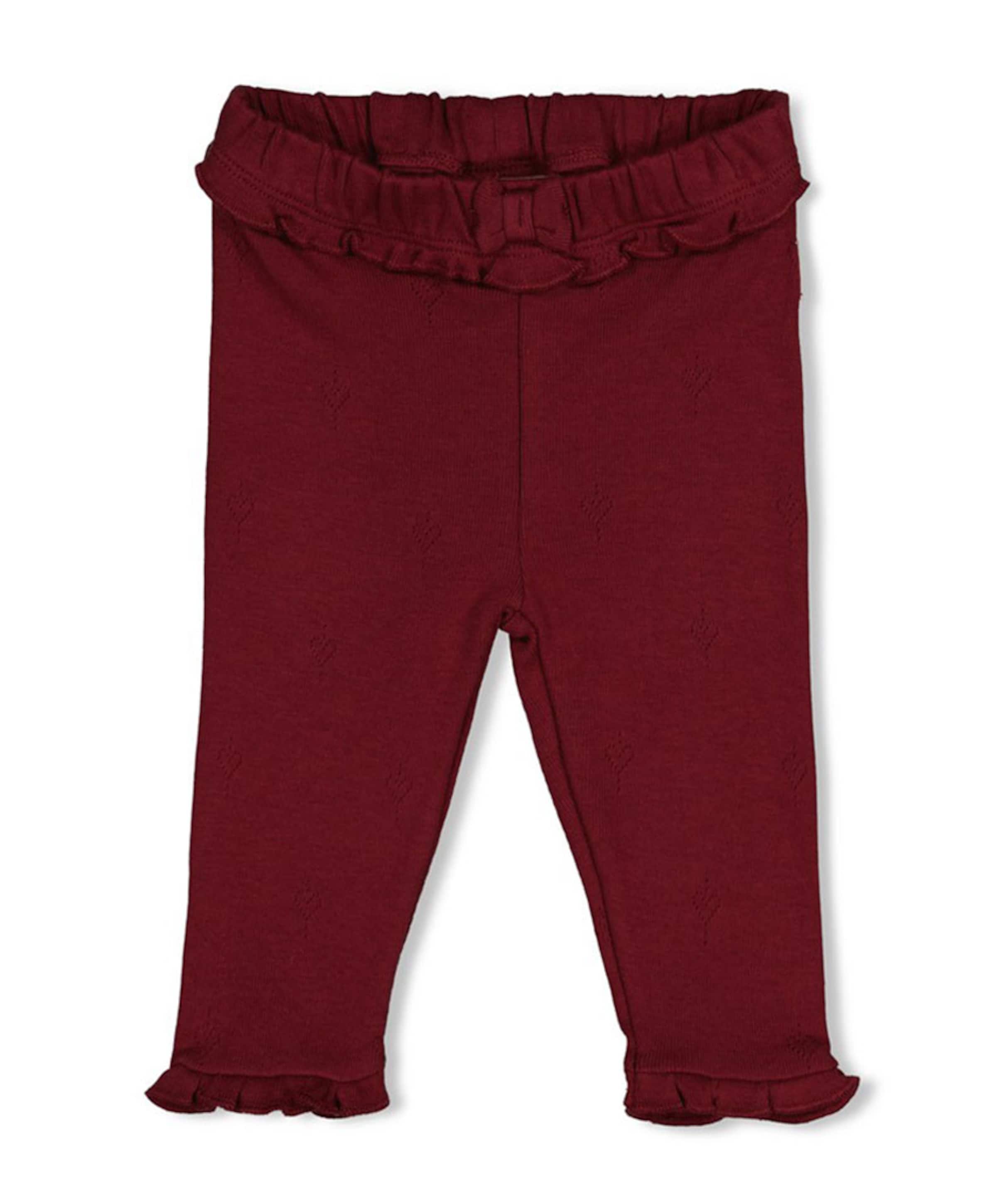 Legging pointelle rib meisjes broek bordeaux