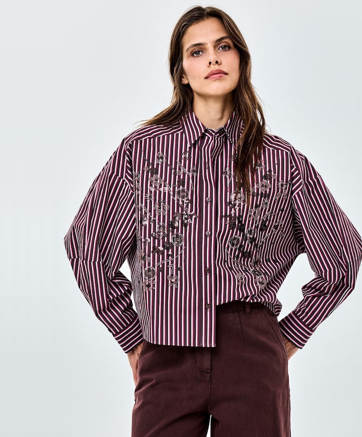 Dames blouse bruin