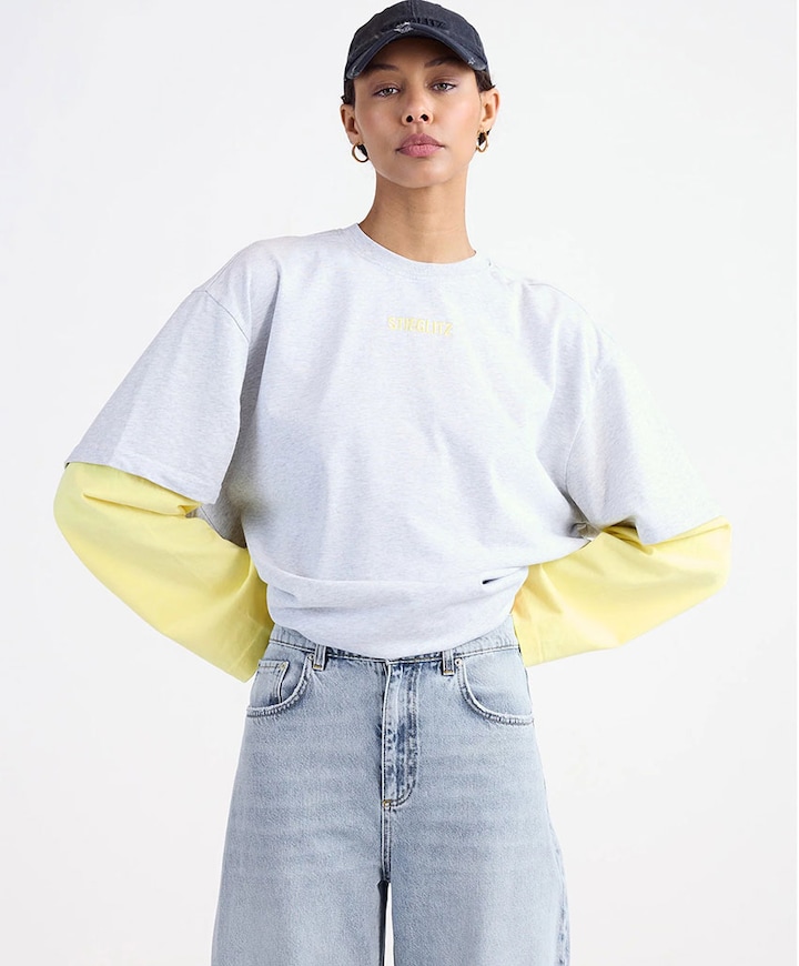 Dames longsleeve geel