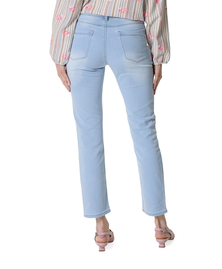 Roll-up dames jeans blauw