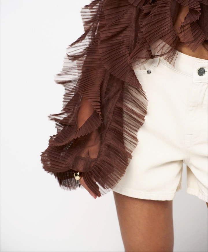 Dames blouse bruin