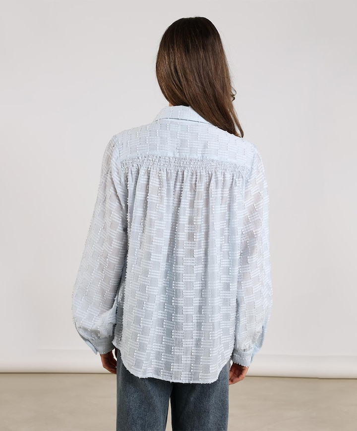 Dames blouse blauw