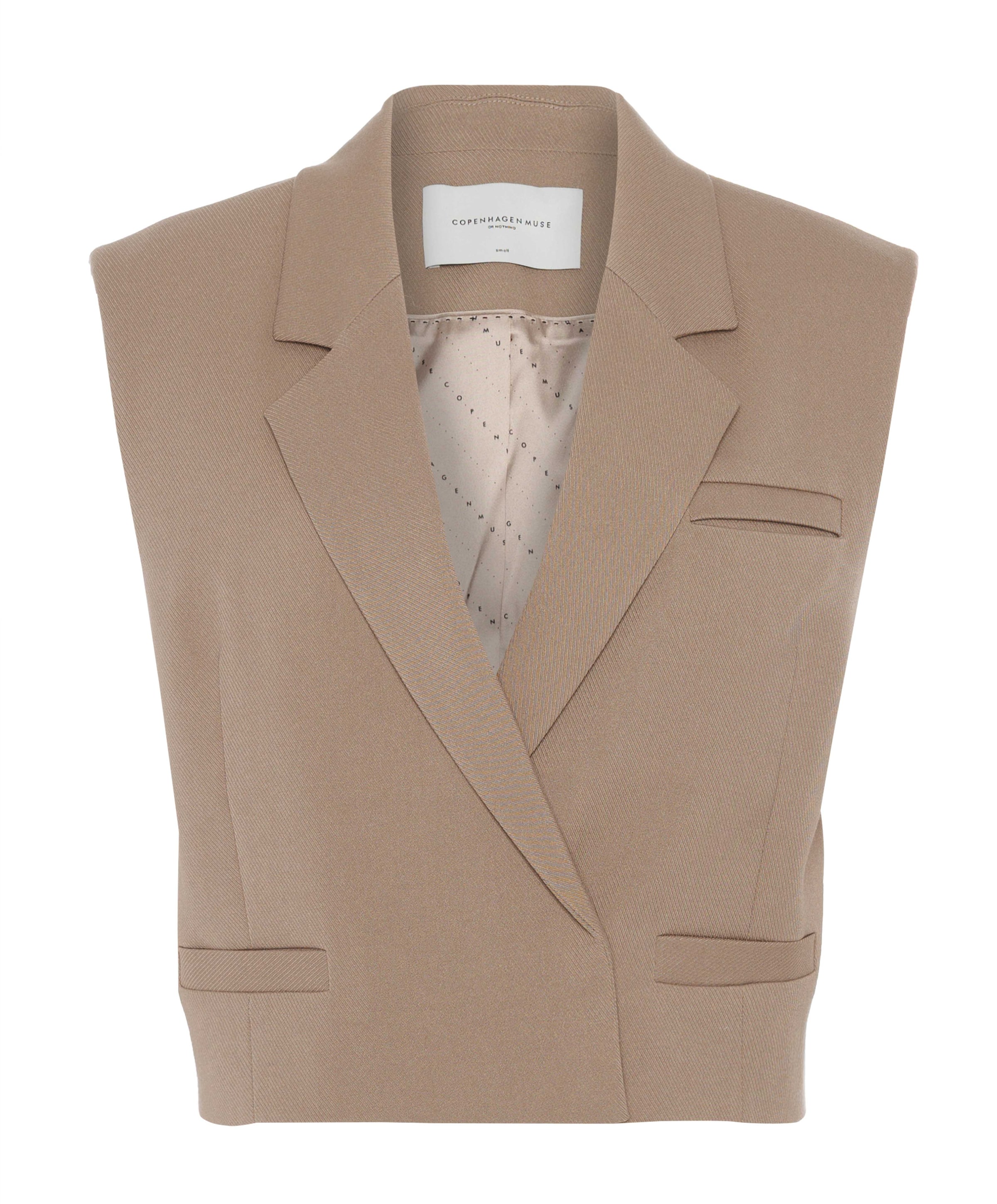 Dames gilet beige