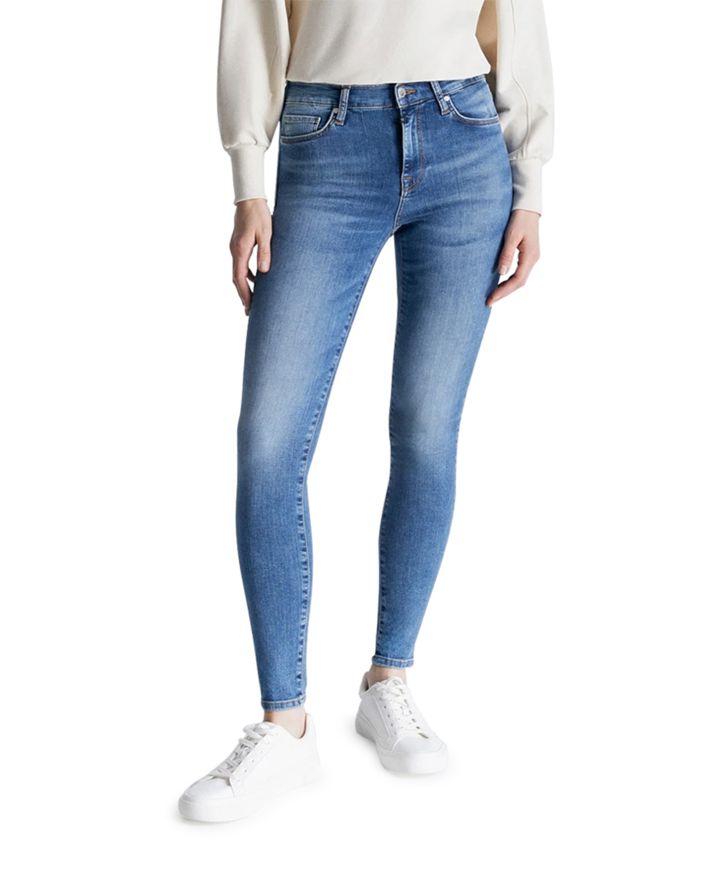 reshape super skinny dames jeans blauw