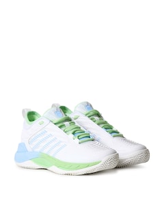 KS TFW HYPERCOURT SUPREME 2 CLAY-WHT/GREEN/DTCHCNL dames tennisschoenen wit