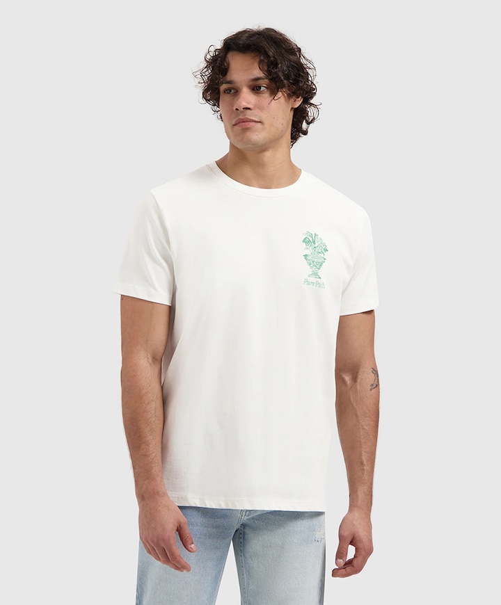 Heren T-shirt ecru