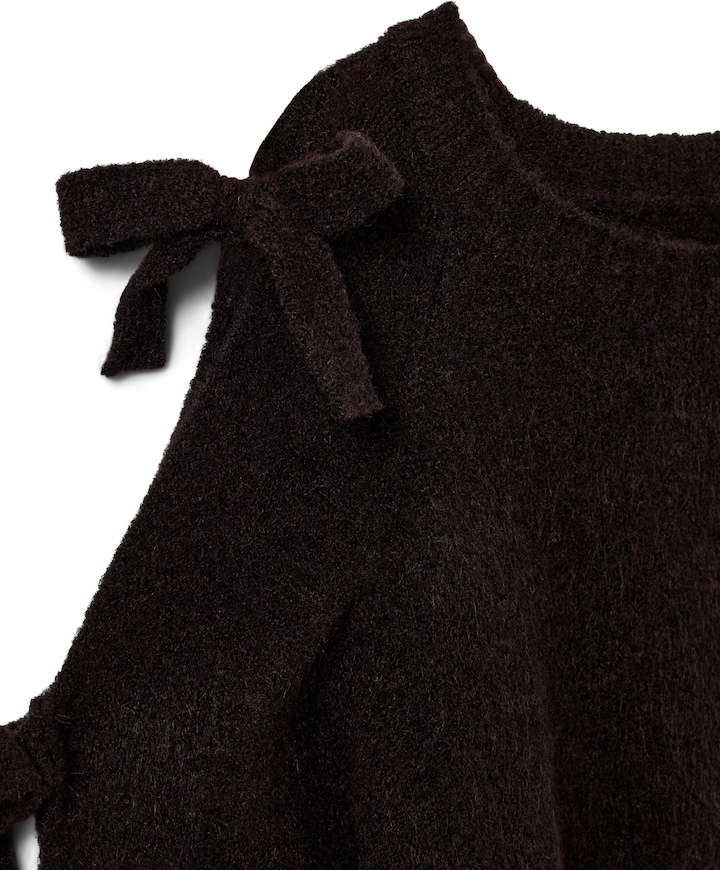 Meisjes blouse korte mouw bruin