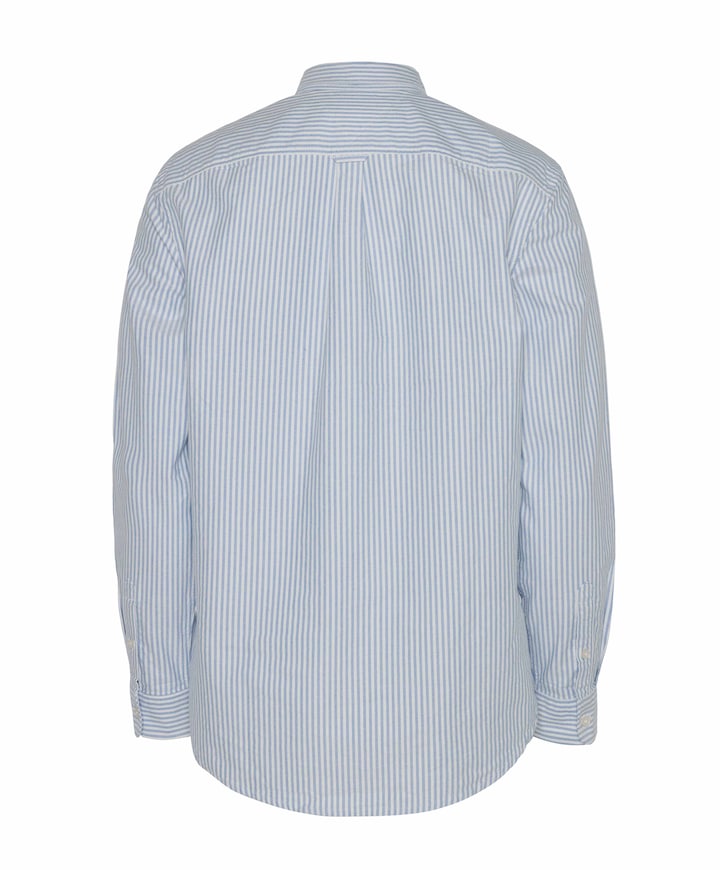 Heren overhemd lange mouw blauw