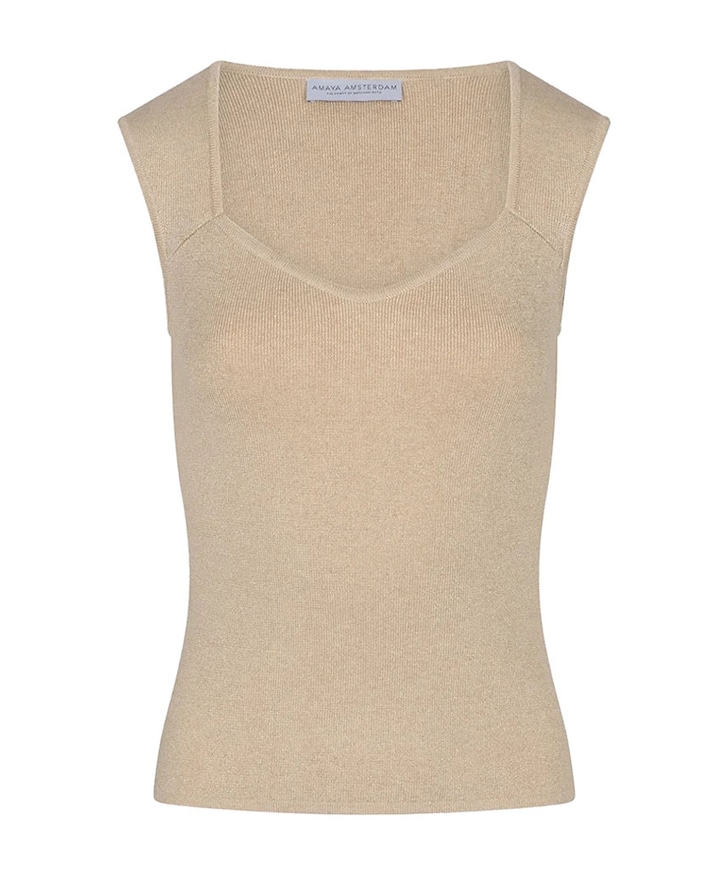Dames top beige