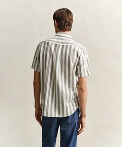 Heren overhemd korte mouw groen