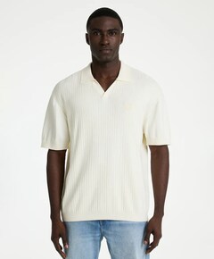 Heren polo ecru