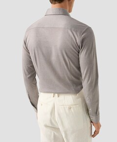 Heren overhemd lange mouw bruin