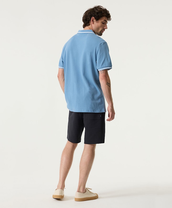 Heren polo blauw