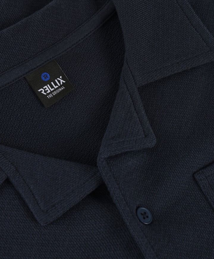 Jongens overhemd korte mouw blauw