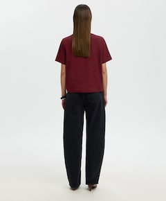 Dames T-shirt bordeaux