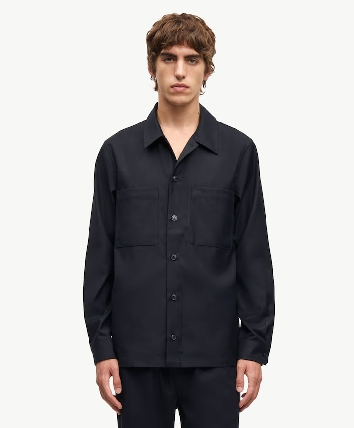 Heren overshirt blauw