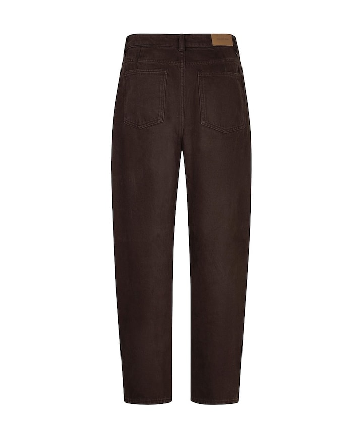 Trousers barrel jeans cacao dames jeans bruin