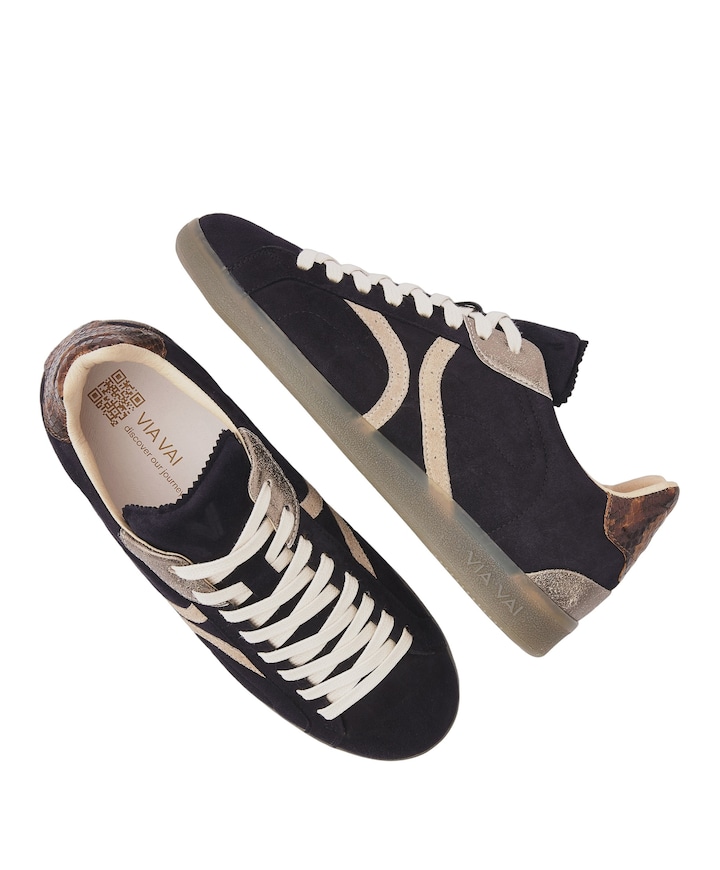 Nilla Khloe dames sneakers zwart