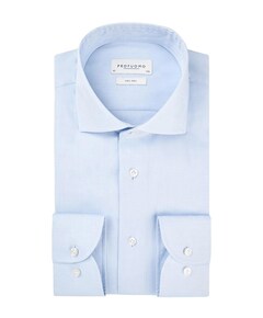 Heren overhemd extra lange mouw blauw