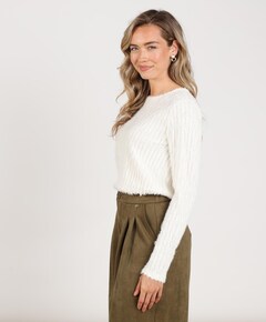 Dames top ecru