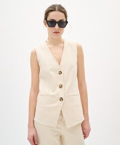 Gilet ecru