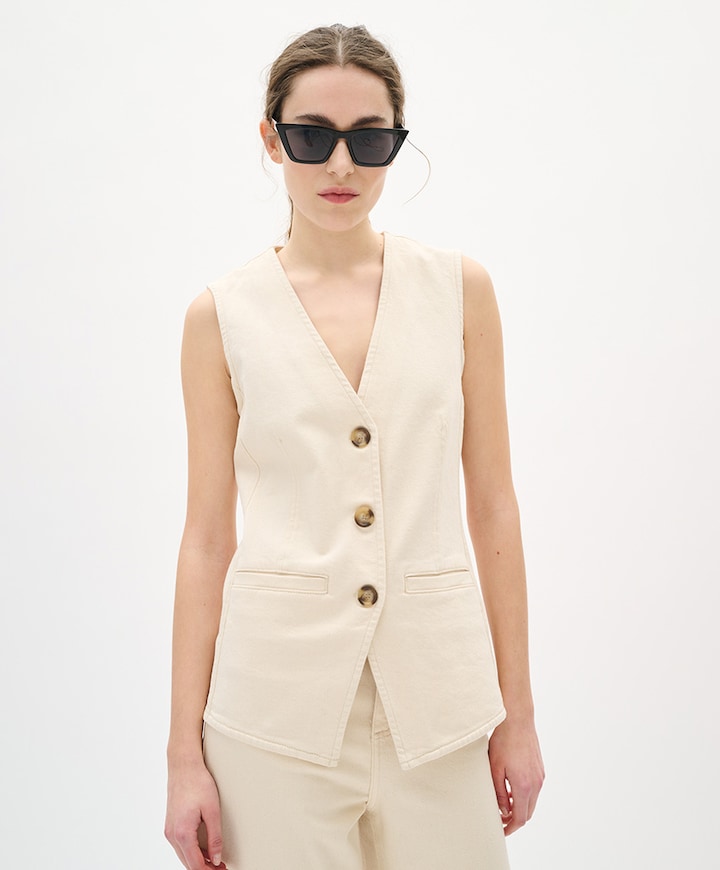 Gilet ecru