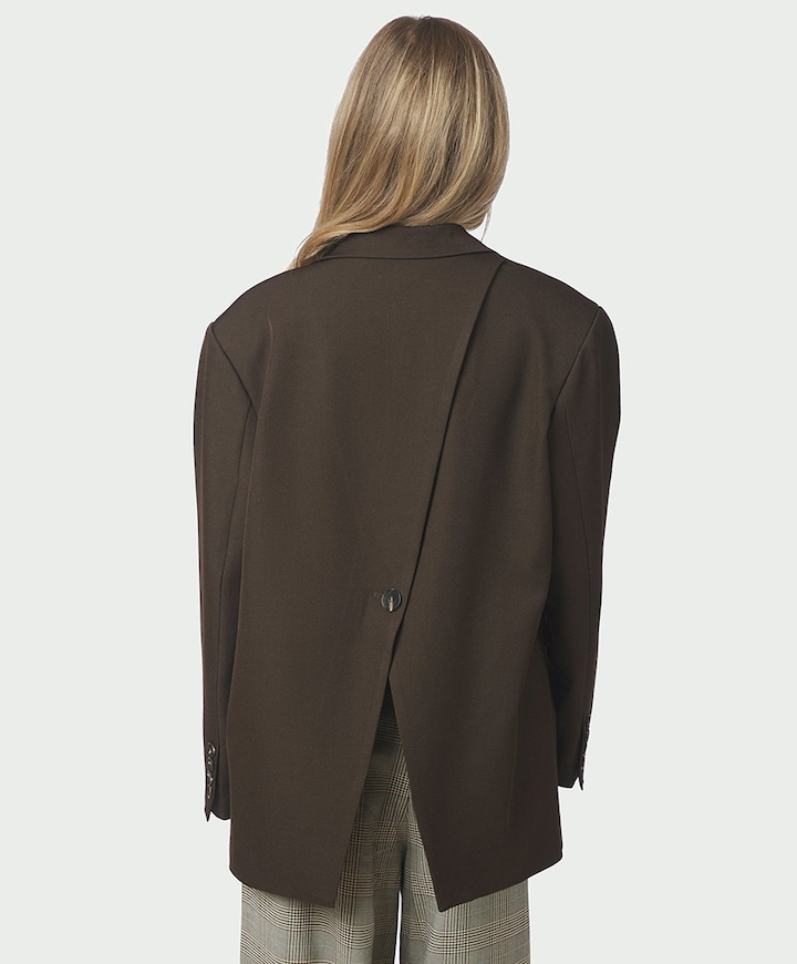 Dames blazer bruin