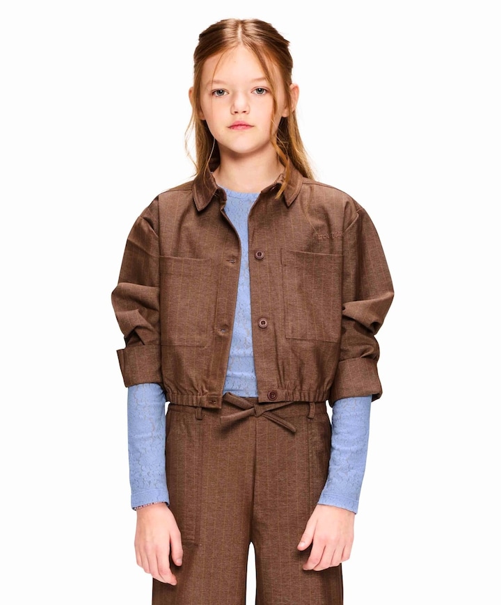 Meisjes vest bruin