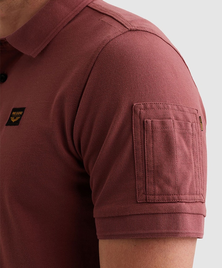 Heren polo bordeaux