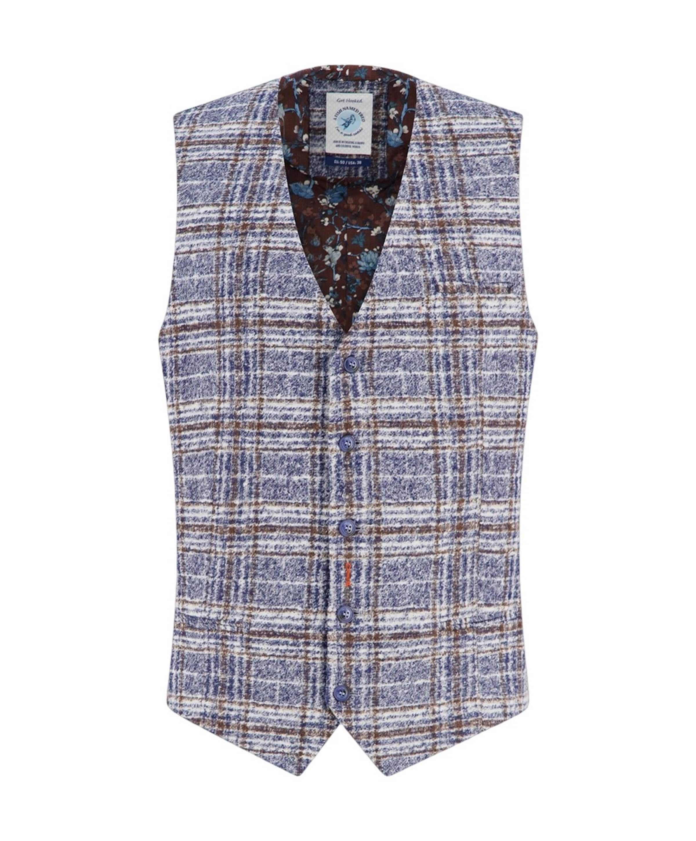 Heren gilet blauw