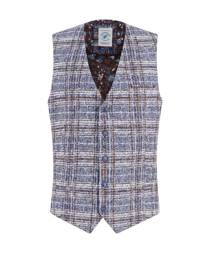 Heren gilet blauw