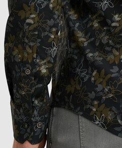 Heren overhemd lange mouw blauw