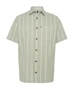 Heren overhemd korte mouw groen