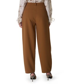 Tailored Barrel-Fit dames broek bruin