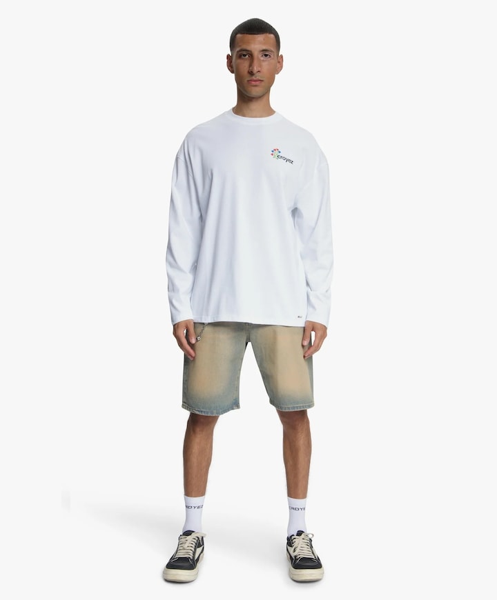 Heren longsleeve wit