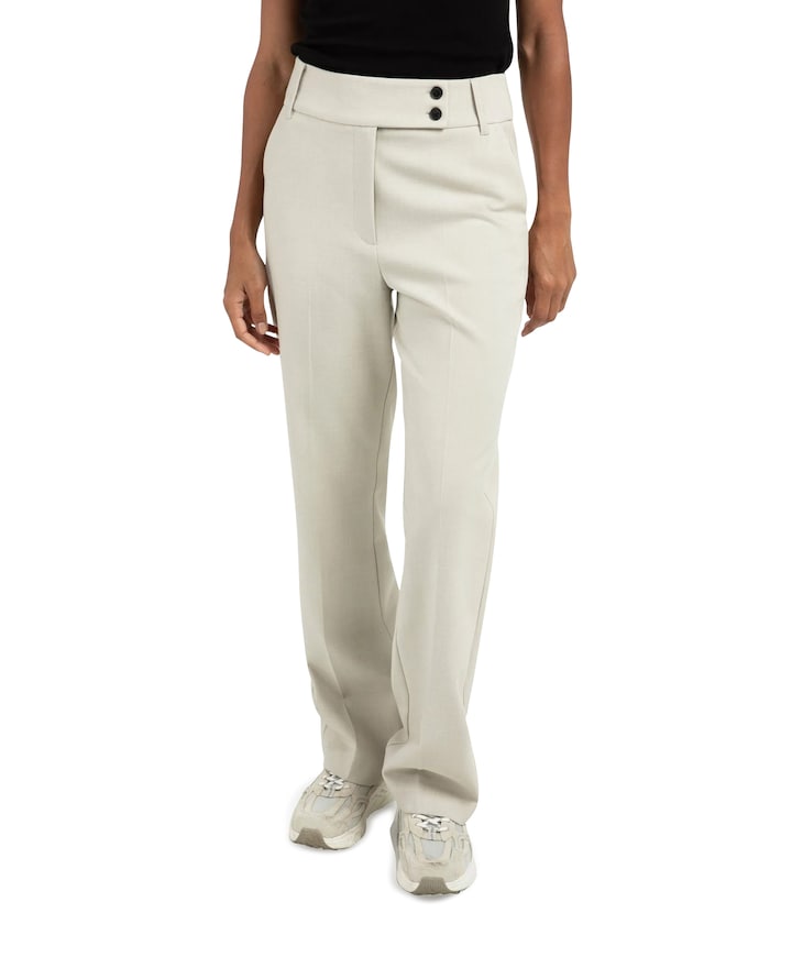 With chic waistband broek grijs