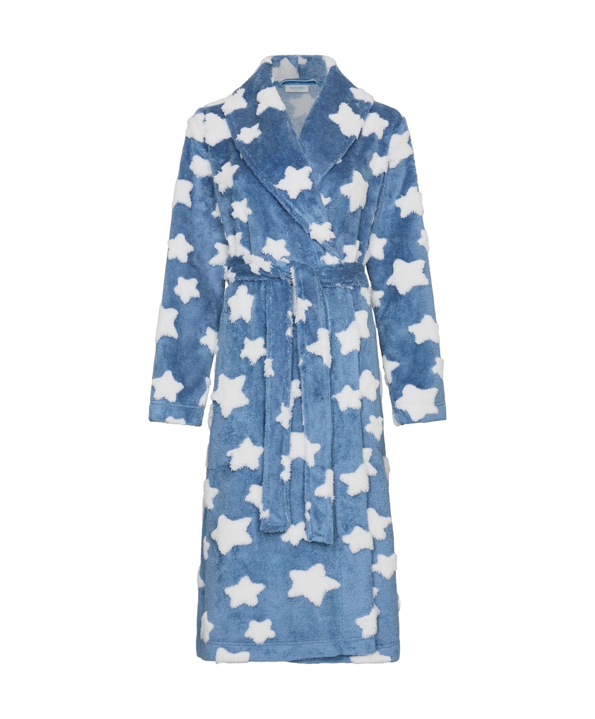 Dames ochtendjas blauw