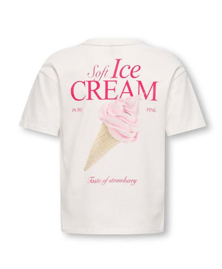 Meisjes t-shirt ecru