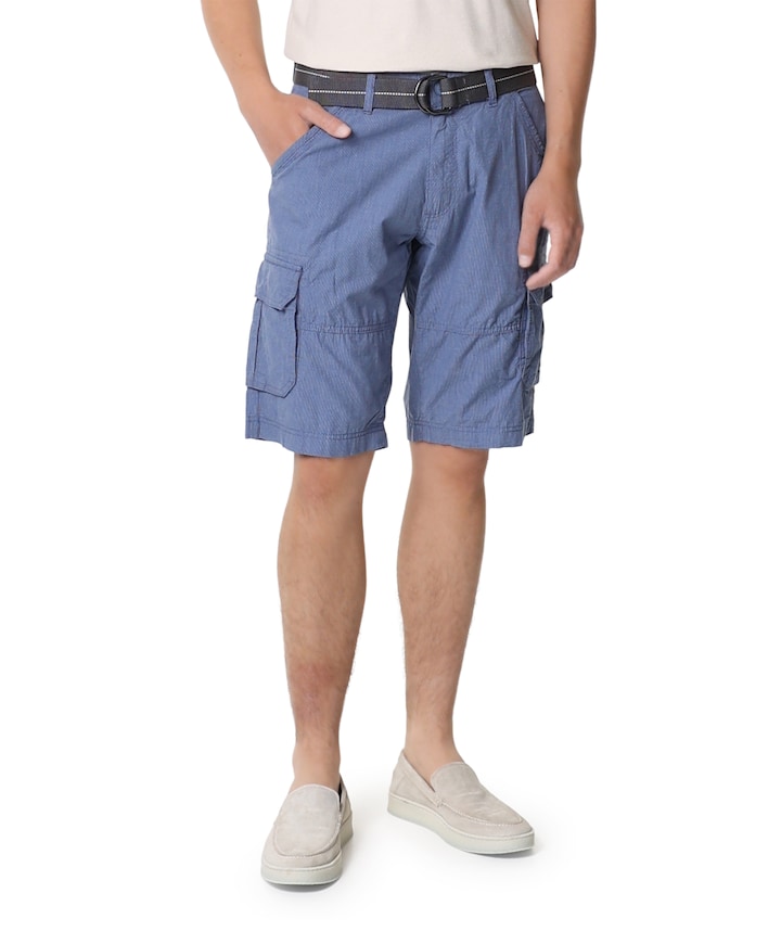 Cargo-Bermuda heren korte broek blauw