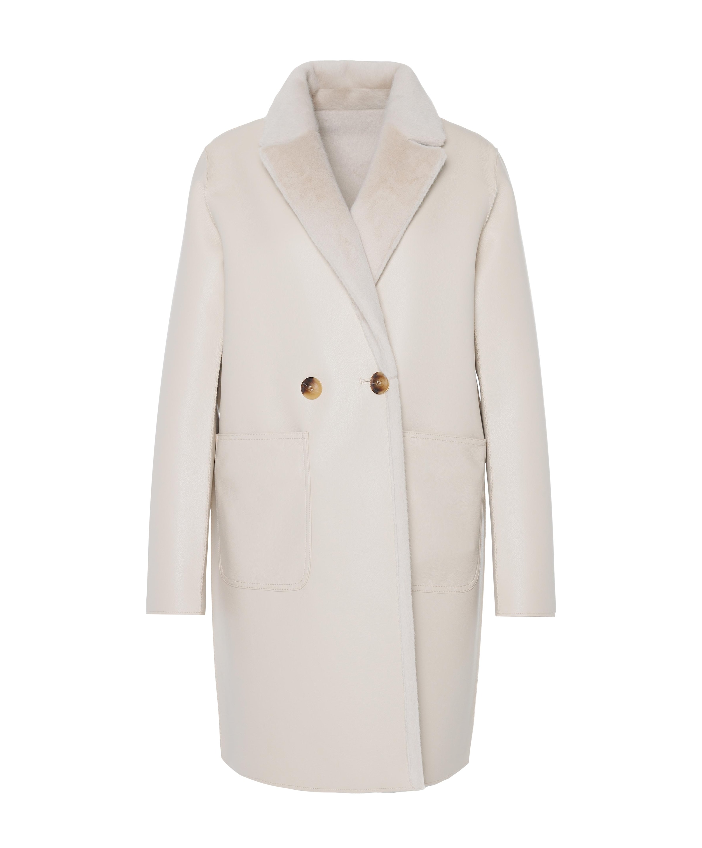 Dames jas reversible ecru