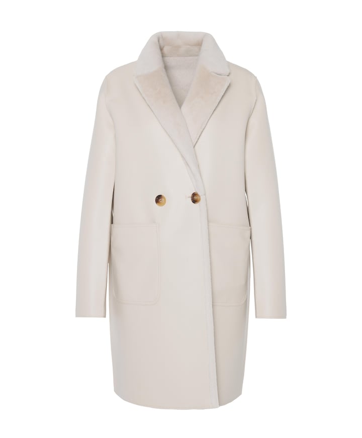 Dames jas reversible ecru
