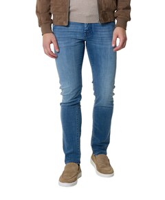 Nick Slim 5 Pocket heren jeans blauw