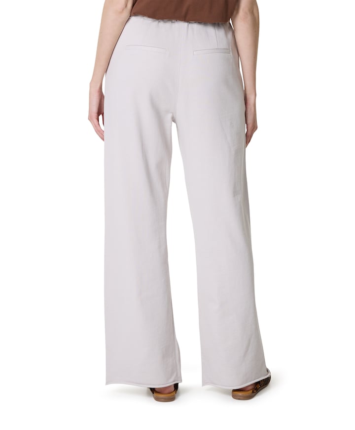 Jersey met strikkoord dames broek grijs