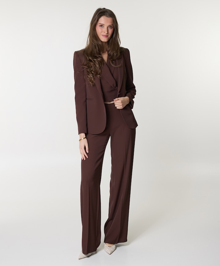 Dames blazer bruin