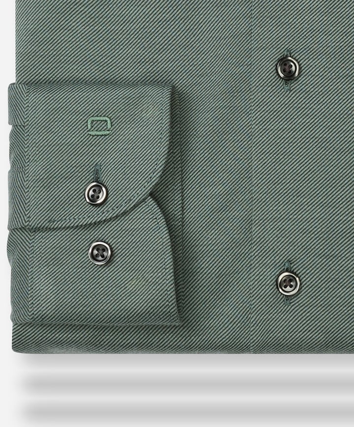Heren overhemd lange mouw groen