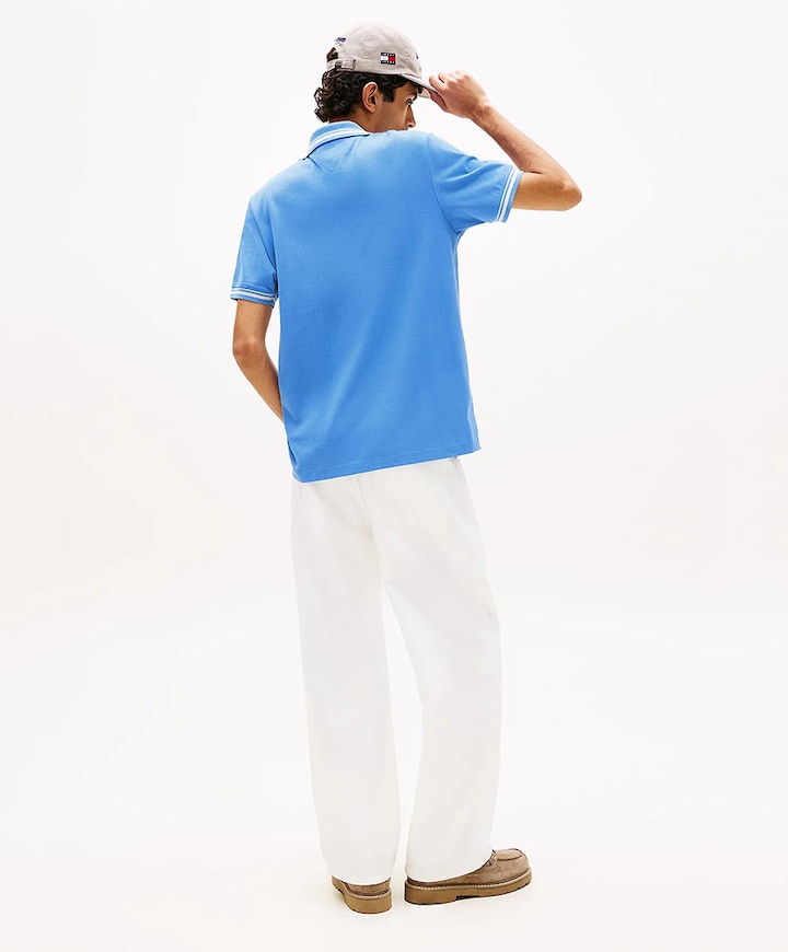 Heren polo blauw