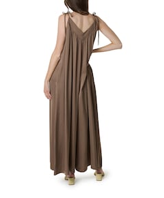 Silky touch dames jumpsuit beige