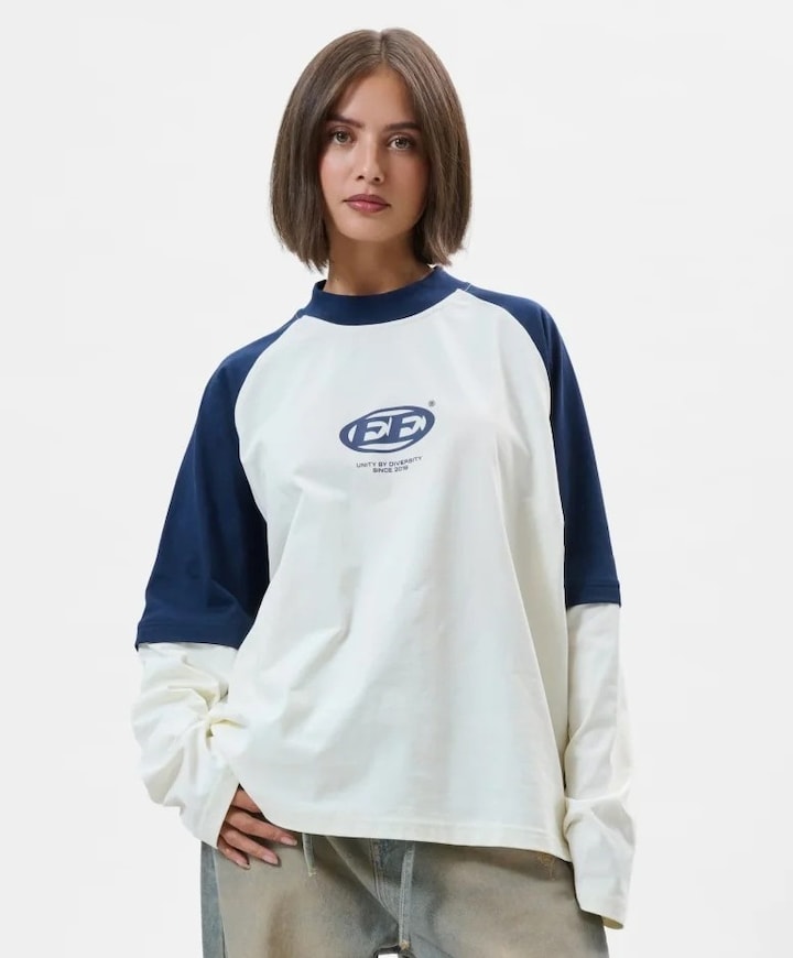 Uniseks longsleeve ecru